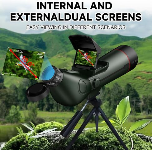 Smart Telescope, Professional Refractor Auto-focus Portable Digital Electronic Telescopes with 4K Astrophotography Camera, Internal And External Dual Screens Spotter for Adults and Beginners Astronomy in Kuwait