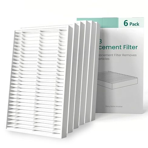Momcozy Bottle Washer Filter, Air Filter Replacement Bottle Washer Parts, Compatible with Grownsy, Papablic Baby Bottle Washer, 6 Pack 1-Year Supply in Kuwait