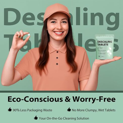 Descaling Tablets Descaler, 30 Count, Compatible with Momcozy, Baby Brezza Bottle Washer, Warmer, Sterilizer & Formula Maker, Descaler for Milk & Limescale Removal in Kuwait