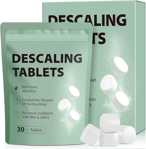 Descaling Tablets Descaler, 30 Count, Compatible with Momcozy, Baby Brezza Bottle Washer, Warmer, Sterilizer & Formula Maker, Descaler for Milk & Limescale Removal in Kuwait