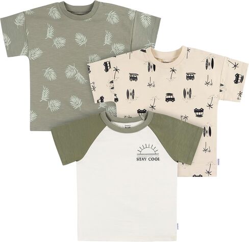 Gerber Baby Boys' and Toddler 3-Pack Short Sleeve Pocket Tees in Kuwait
