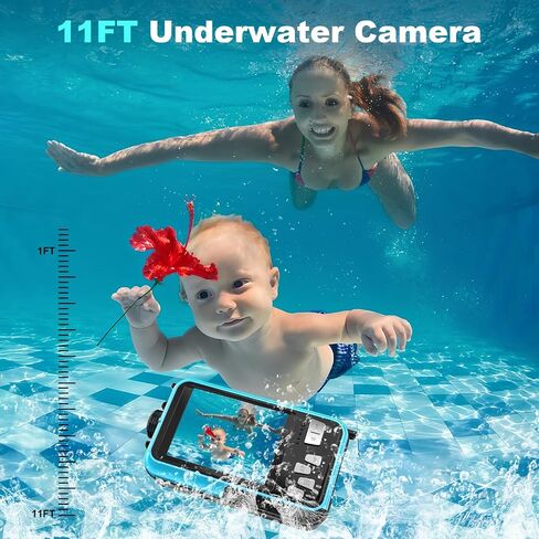Waterproof Digital Camera Dual Screen 4K 48MP Underwater Camera with 32GB Card Waterproof Camera for Snorkeling (DV806) in Kuwait