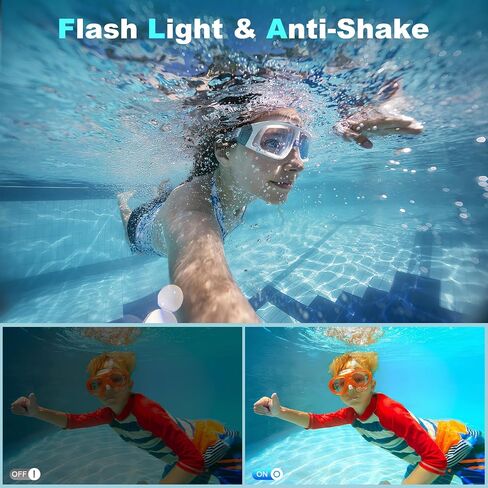 Waterproof Digital Camera Dual Screen 4K 48MP Underwater Camera with 32GB Card Waterproof Camera for Snorkeling (DV806) in Kuwait