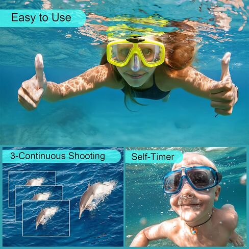 Waterproof Digital Camera Dual Screen 4K 48MP Underwater Camera with 32GB Card Waterproof Camera for Snorkeling (DV806) in Kuwait