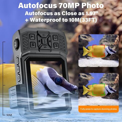 8K Underwater Camera, WiFi 33FT 70MP Waterproof Camera for Snorkeling in Kuwait