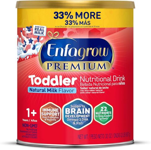 Enfagrow Premium Toddler Milk Nutritional Drink, Enfagrow Toddler Drink, Try Our Brain-Supporting Trio, 32oz Can in Kuwait