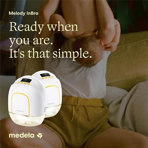 Medela Melody InBra Wearable Electric Breast Pump | Easy Fit, Fully In-Bra, Hands Free, Soft Comfort, Slim, Pump-and-Store Container, BPA-Free, Rechargeable, For Casual Pumping in Kuwait