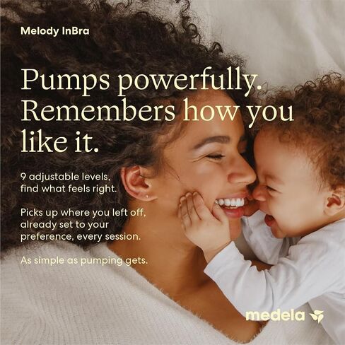Medela Melody InBra Wearable Electric Breast Pump | Easy Fit, Fully In-Bra, Hands Free, Soft Comfort, Slim, Pump-and-Store Container, BPA-Free, Rechargeable, For Casual Pumping in Kuwait