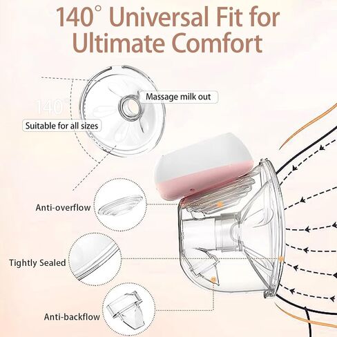 BelloMama Wearable Electric Breast Pump, Quiet, Hands-Free Portable, 3 Modes 12 Levels, Leak-Proof Anti-Backflow, 8oz Milk Collector, 1200mAh Battery, Pain-Free for Breastfeeding Moms, 2 Pack in Kuwait
