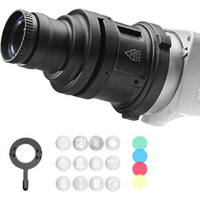 WELLMAKING S-80 Bowens Mount Optical Snoot Kit for Studio Lighting | Adjustable focus snoot with 38° optical lens for precise light shaping. Creates sharp effects for photography video lighting. in Kuwait