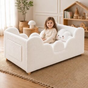 Toddler Floor Bed, Soft Montessori Bed with Removable Rails | Cozy Upholstery, Floor or Raised Setup, Low Profile, Side pocket in Saudi Arabia