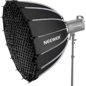 NEEWER 35.4"/90cm Parabolic Softbox Bowens Mount, Quick Release with Diffusers/Grid/Bag for Video Continuous Lighting CB60 CB200B MS60 MS150B Q4 Compatible with Godox Amaran 100x Aputure 600d, NS90P in Saudi Arabia