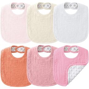 NISXABEBE Muslin Baby Bibs for Unisex Boys Girls, Cotton Drool Bibs, Adjustable Newborn Bibs for Drooling and Teething in Kuwait