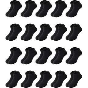 JAKIDAR Kids Socks 20 Pairs, Ankle Low Cut Short Athletic Socks Set for Kids Toddler Boys and Girls in Kuwait