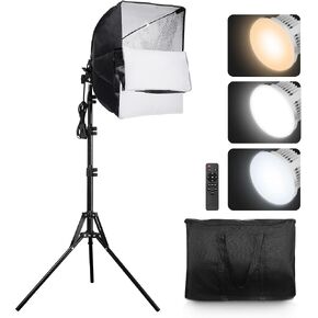 Softbox Lighting Kit 16 in x 16 in 3000-6500K Adjustable for Photography in Kuwait