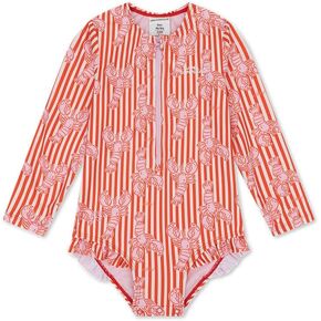 Swim Essentials UV Swimsuit Girls with Long Sleeves - Red - Lobster Bay in Kuwait