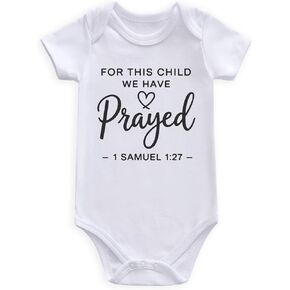 for this child we have prayed baby clothes baptism outfits for boys girl pregnancy announcement White in Kuwait