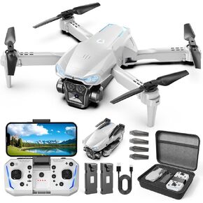 1080P Drone with Camera for Kids & Adults Beginners, Foldable FPV Quadcopter with One Key Takeoff/Landing, Gesture Control, 360° Flips, 2 Batteries, Toy Gift for Teen Boys and Girls in Saudi Arabia