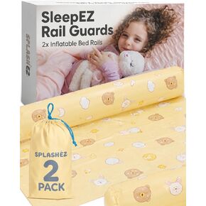 SplashEZ Travel Bed Rails for Toddlers, 2-Pack Inflatable Bed Bumpers | Inflatable travel bed bumpers for toddlers. Portable travel bed rail for home, hotels & vacations. Easy to inflate. in Kuwait