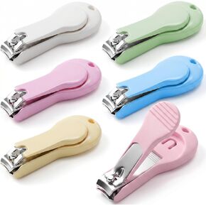 Baby Nail Clippers 6 Pack, Toddler Nail Trimmer Safety Edge for Newborn Infant, Stainless Steel Precision Fingernail and Toenail Cutter, Non-Slip Grip Baby Grooming Kit Multicolored in Kuwait