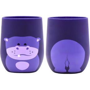 Silly Goose Silicone Training Cup, Cute Fox Design, Open Top Cup for Babies and Toddlers, Easy to Grip for Tiny Hands, Dishwasher Friendly in Saudi Arabia