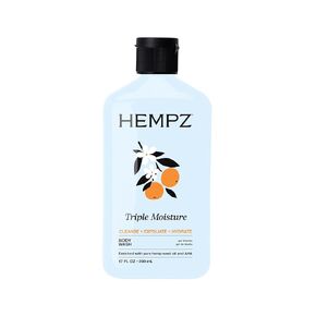 Hempz Triple Moisture Body Wash - Grapefruit & Peach - Hydrating for Sensitive Skin, Scented, Exfoliating with Shea Butter, Pure Hemp Seed Oil, and Algae for Sensitive Skin - 17 fl oz in Kuwait