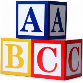 1 Set Birthday Party Decor - Cardboard Number Blocks Decor (25x25x25cm) in Saudi Arabia