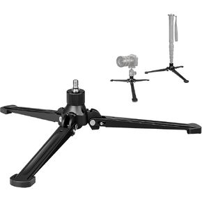 TONYBOO Monopod Tripod Base, Heavy Duty Aluminum Monopod Support Feet with 3/8-Inch Screw, Foldable Desktop Mini Tripod Stand for DSLR Camera, Stabilizer, Camcorder, Outdoor Photography-TM-5 in Kuwait