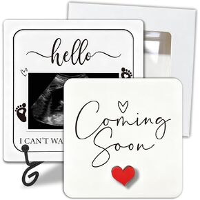 Pregnancy Announcement Ultrasound Picture Frame Wooden Surprise Box | Baby announcement ultrasound frame gifts | Pregnancy reveal to grandparents husband friends auntie uncle in Kuwait