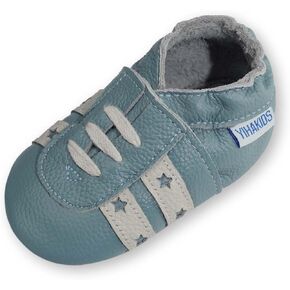 YIHAKIDS Soft Leather Baby Shoes Boys Girls Moccasins First Walking Crib Shoes Soft Sole Walking Shoes Sneakers for Infant Toddlers 0-24 Months in Kuwait
