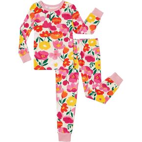 PATPAT Bamboo Viscose Pajama Set for Toddlers with Improved Tensile Strength, Snug Fit Pjs Sleeper for Baby Boys Girls Kids in Kuwait