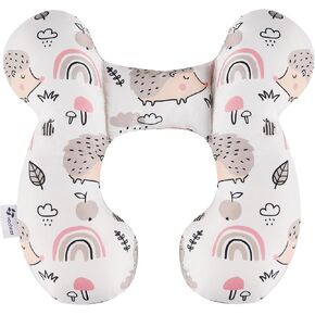 vocheer Baby Travel Pillow(Upgraded), Head and Neck Support Pillow for Pushchair, Car Seat, Stroller, Bouncer, Cotton(Hedgehog) in Kuwait
