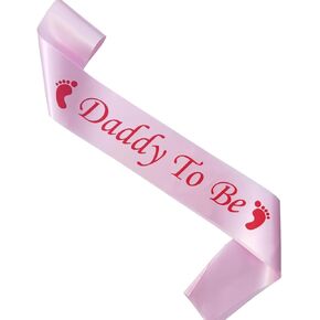 Daddy to Be Sash, Baby Shower Dad Sash Pink, Gender Reveal Gift for Dad | Baby Girl Shower Gifts for New Parent, Dadchelor Diaper Party Decor, Promoted to Papa, New Dad 2026 Gifts for Men First Time in Kuwait