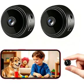 2K Mini Spy Camera WiFi Home Security Hidden Cam Wireless Battery Camera Bluetooth Camera Nanny Cam with Phone App Remote Monitor Video Recording Night Vision Motion Detection in Kuwait