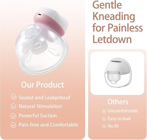BelloMama Wearable Electric Breast Pump, Quiet, Hands-Free Portable, 3 Modes 12 Levels, Leak-Proof Anti-Backflow, 8oz Milk Collector, 1200mAh Battery, Pain-Free for Breastfeeding Moms, 2 Pack in Kuwait