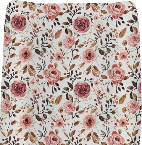 Pastel Floral Bows Baby Changing Pad Covers for Boys Girls Preppy Floral Pink Blue Bows Fitted Change Table Covers Mats Boho Flowers Spring Garden Soft Diaper Changing Table Sheets 32''×16'' in Kuwait