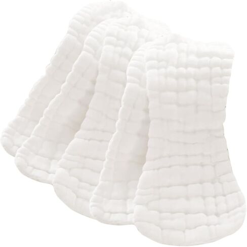 5 Pcs Reusable Pure Cotton Gauze Diaper Inserts, Washable Breathable Cloth Diaper Liners for Newborns and Toddlers, Highly Absorbent Soft Gauze Pads in Kuwait