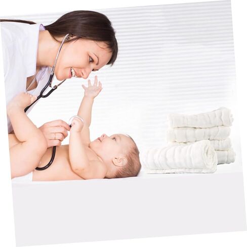 5 Pcs Reusable Pure Cotton Gauze Diaper Inserts, Washable Breathable Cloth Diaper Liners for Newborns and Toddlers, Highly Absorbent Soft Gauze Pads in Kuwait