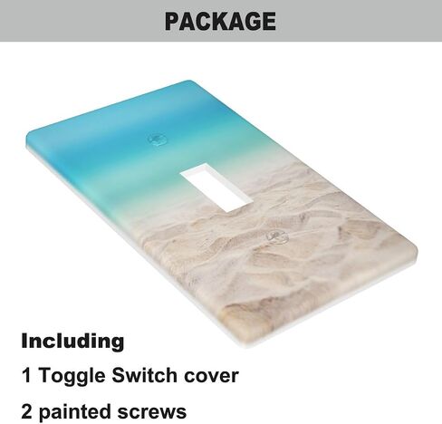 Summer Beach Ocean 1-Gang Single Toggle Wall Plate, Sand Sky Blue Seaside Light Switch Cover Plates 4.5"x 2.76" for Bedroom Bathroom Living Room in Kuwait