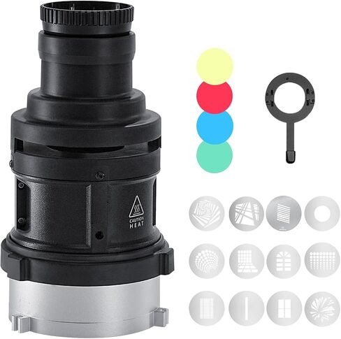 WELLMAKING S-80LED Bowens Mount Optical Snoot with 38°Lens for LED Lights | 90% brighter output with 38° adjustable focus lens. Creates sharp, crisp lighting effects for photography and studio video in Kuwait