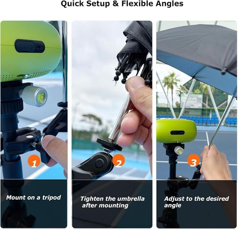 Camera Tripod Umbrella with Super Clamp, 360° Adjustable Outdoor Sun Hood, Rain Cover, Camera Umbrella for Xbotgo Falcon Chameleon, Veo, Canon, Nikon, Sony, Fujifilm Cameras in Kuwait
