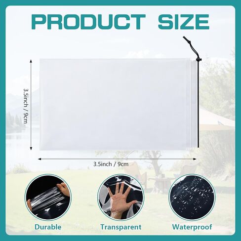 Sabary 10 Pack Clear Camera Rain Covers Waterproof Dustproof PE Lens DSLR Camera Raincoat Protector Gear with Drawstring Closure, Fits Lenses up to 18 Inch, Outdoor Photography & Travel Protection in Kuwait