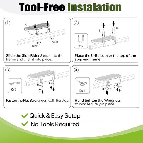 Step Attachment Compatible with Wonderfold W4 Wagon, Fold-Friendly Ride-On Side Step Platform, Easy Climb Accessory for Kids, Tool-Free Installation, Side Rider Step Attachment for Wonderfold Wagon in Kuwait
