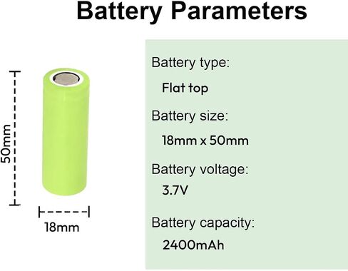 Powerplay Battery 18500 18490 2400mAh 3.7V Rechargable Li-ion Batteries for ImmersionRC FPV DVR 2-Pack (2-Pack) in Saudi Arabia