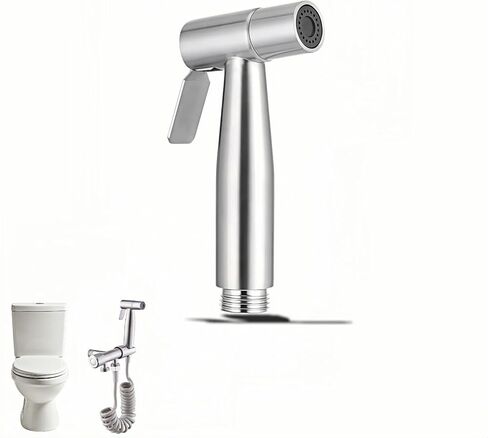 Stainless Steel Handheld Bidet Sprayer for Toilet, Adjustable Water Pressure – Cloth Diaper Sprayer, Bathroom & Kitchen Cleaner, Postpartum Care, 304 Rustproof, Ergonomic Thumb Control in Kuwait