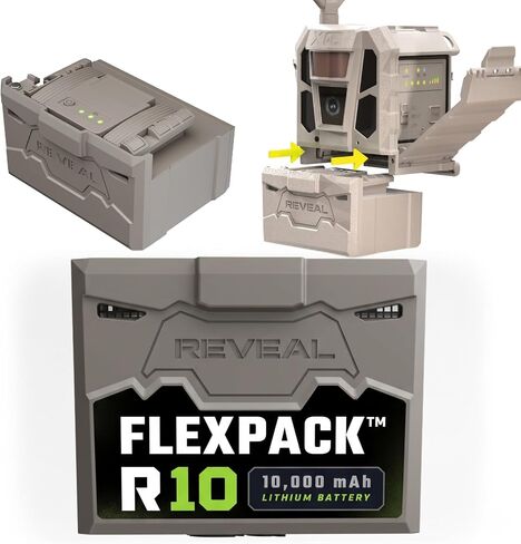 TACTACAM Reveal FlexPack R5 Rechargeable Lithium Battery Pack, 5,000mAh | Replaces up to 1,000 AAs; ~3.5-hr charge time; quick-swap install; fits REVEAL Pro 4.0, X 4.0, Pro 4.0 Solar in Kuwait