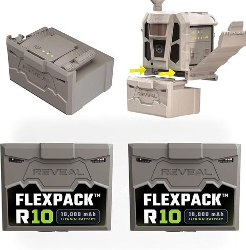 TACTACAM Reveal FlexPack R5 Rechargeable Lithium Battery Pack, 5,000mAh | Replaces up to 1,000 AAs; ~3.5-hr charge time; quick-swap install; fits REVEAL Pro 4.0, X 4.0, Pro 4.0 Solar in Kuwait