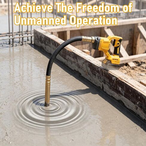 Handheld Concrete Vibrating Tool Compatible with Dewalt 20V Battery(No Battery), 800W Power Concrete Vibrator with 3.6FT Shaft, Portable Cement Vibrator for Remove Air Bubble in Kuwait