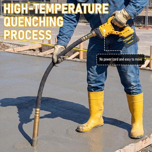 Handheld Concrete Vibrating Tool Compatible with Dewalt 20V Battery(No Battery), 800W Power Concrete Vibrator with 3.6FT Shaft, Portable Cement Vibrator for Remove Air Bubble in Kuwait