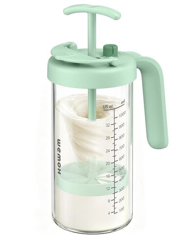 Borosilicate Glass Formula Mixing Pitcher – 32oz True Mixing Capacity, Time Dial for Freshness Tracking, Dishwasher-Safe, BPA-Free Lid, Perfect for Breastmilk Pitcher Method & Multi-Baby Feeding, Blue in Kuwait